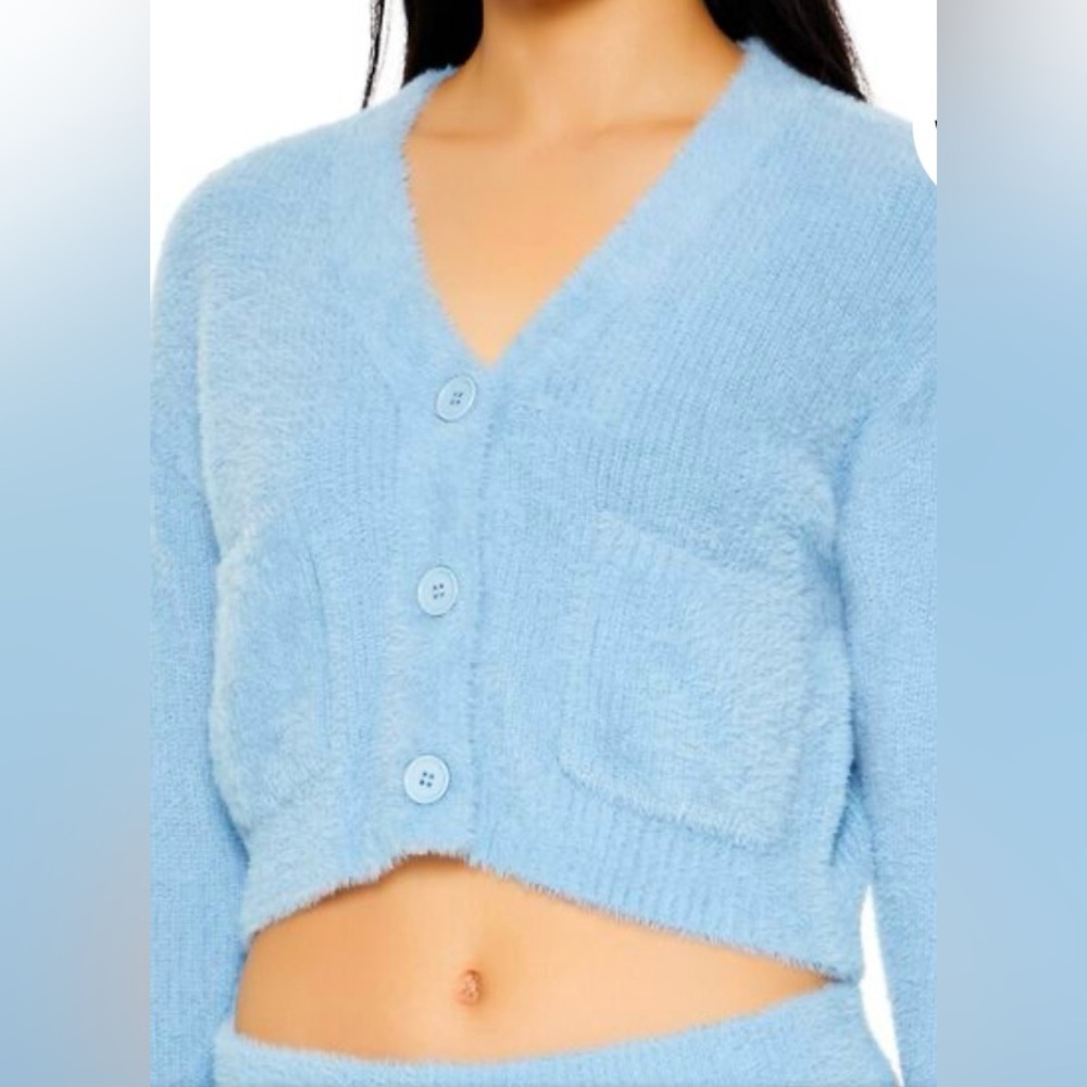 NWT Fuzzy Cardigan Sweater Size L